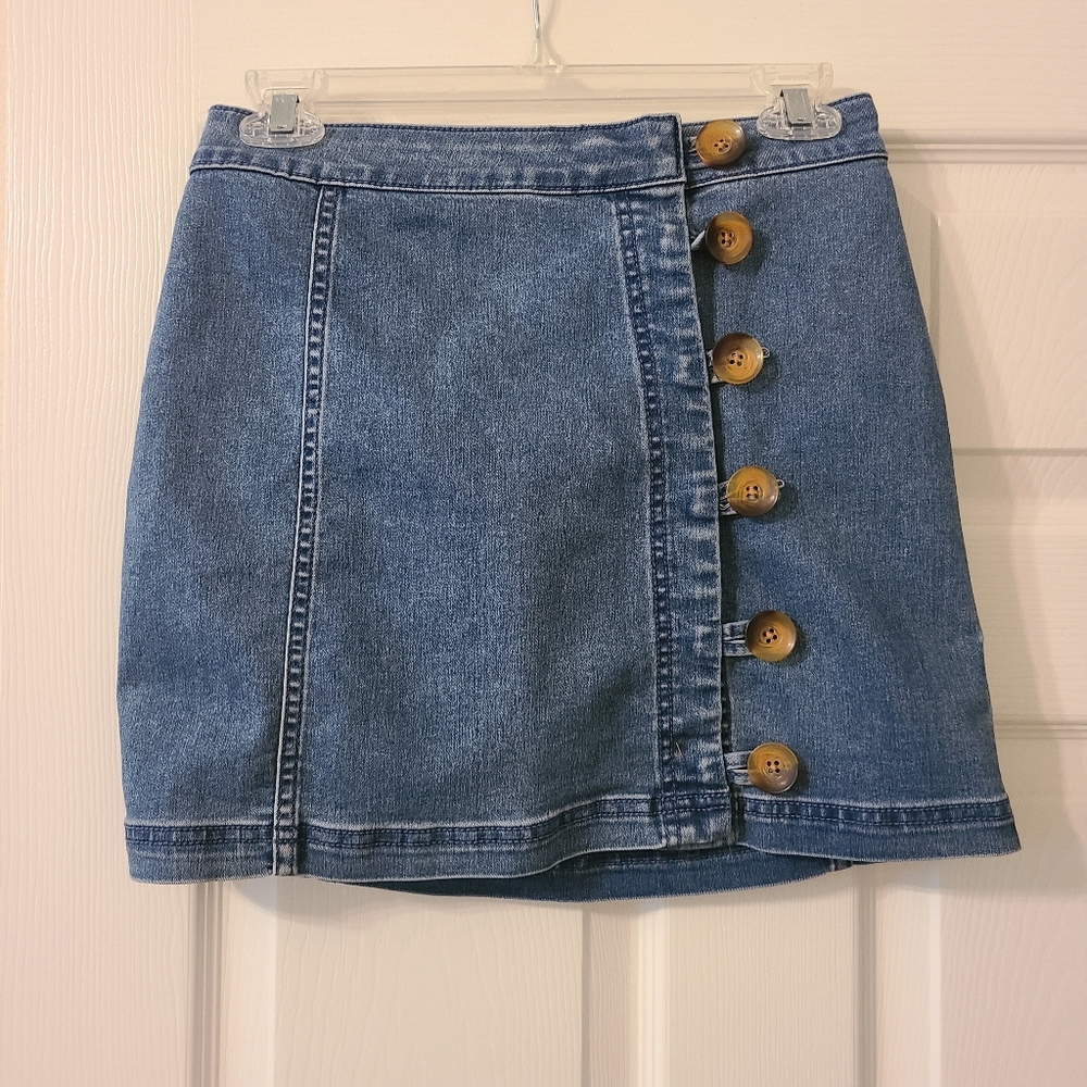 Free People Denim Mini Skirt